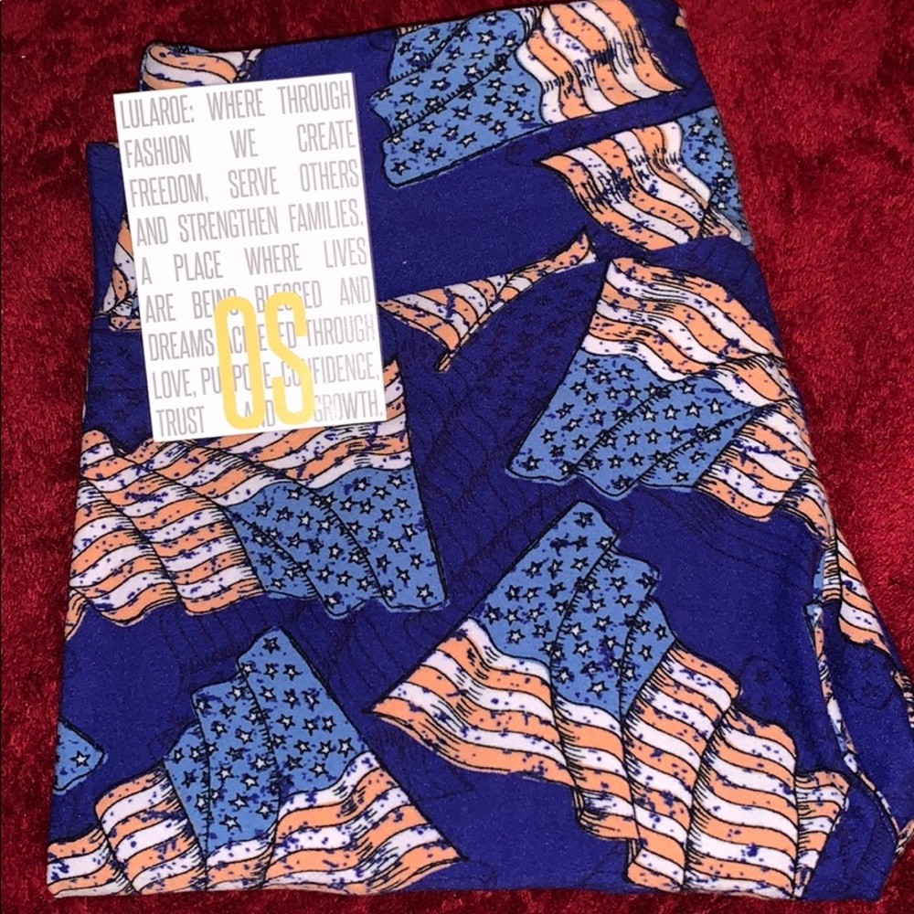 LulaRoe American Flag OneSize Leggings